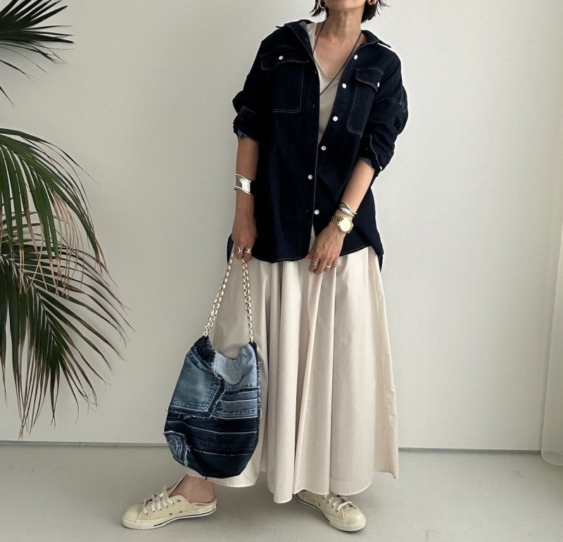 画像12: ◆ストレッチが効いて着心地抜群!!●受注●【LIVEご紹介アイテム】●オーバーデニムシャツジャケット (12)