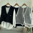 画像1: ●サンプルSALE●【7/8 LIVEアイテム】●低身長さんも高身長さんもバランスよく着れるツイードベスト (1)