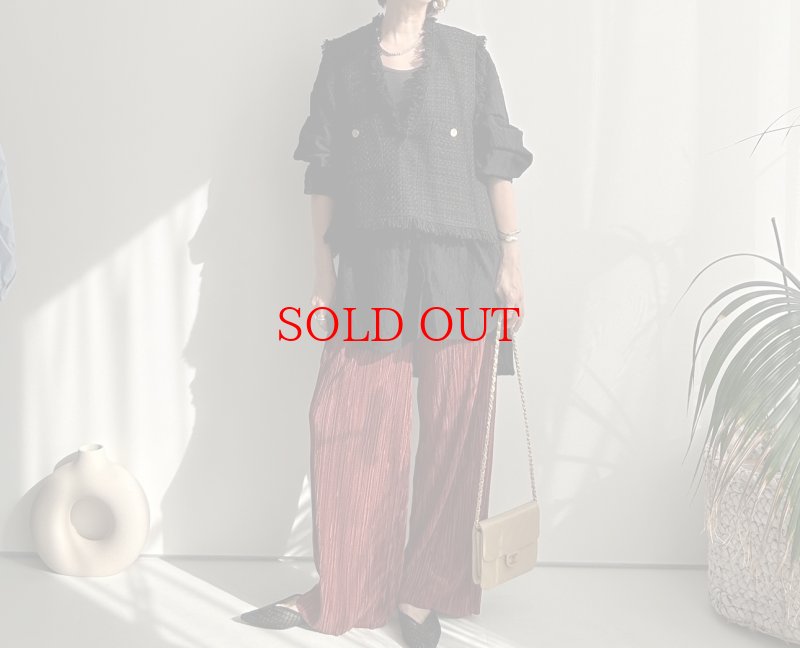 画像4: ●サンプルSALE●【7/8 LIVEアイテム】●低身長さんも高身長さんもバランスよく着れるツイードベスト (4)
