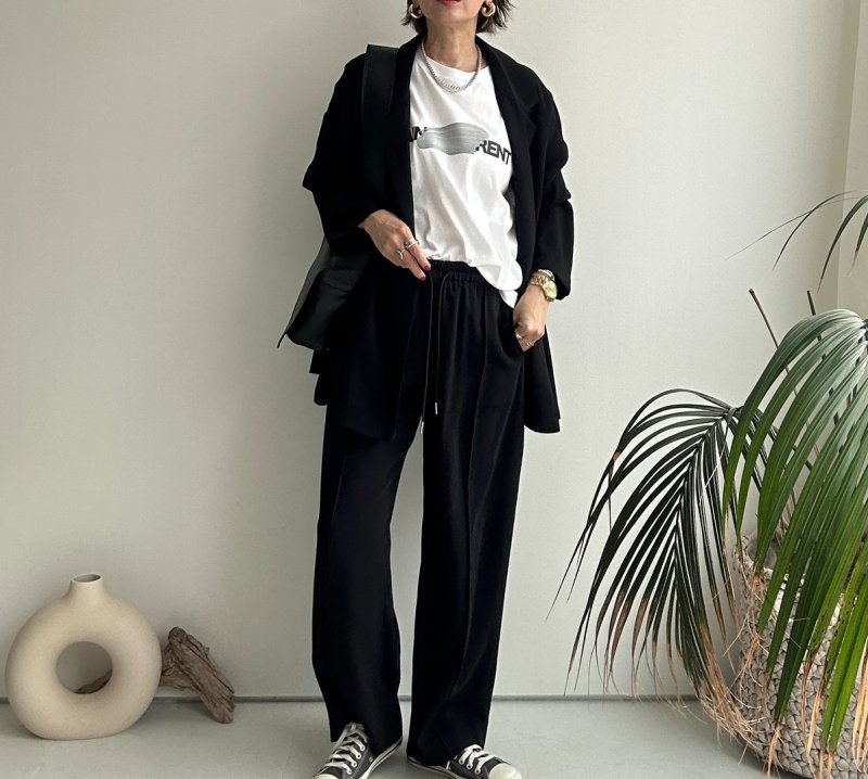 画像10: ●限定SALE●カーデライクオーバージャケットシリーズ●【LIVEご紹介アイテム】ワイドパンツ (10)