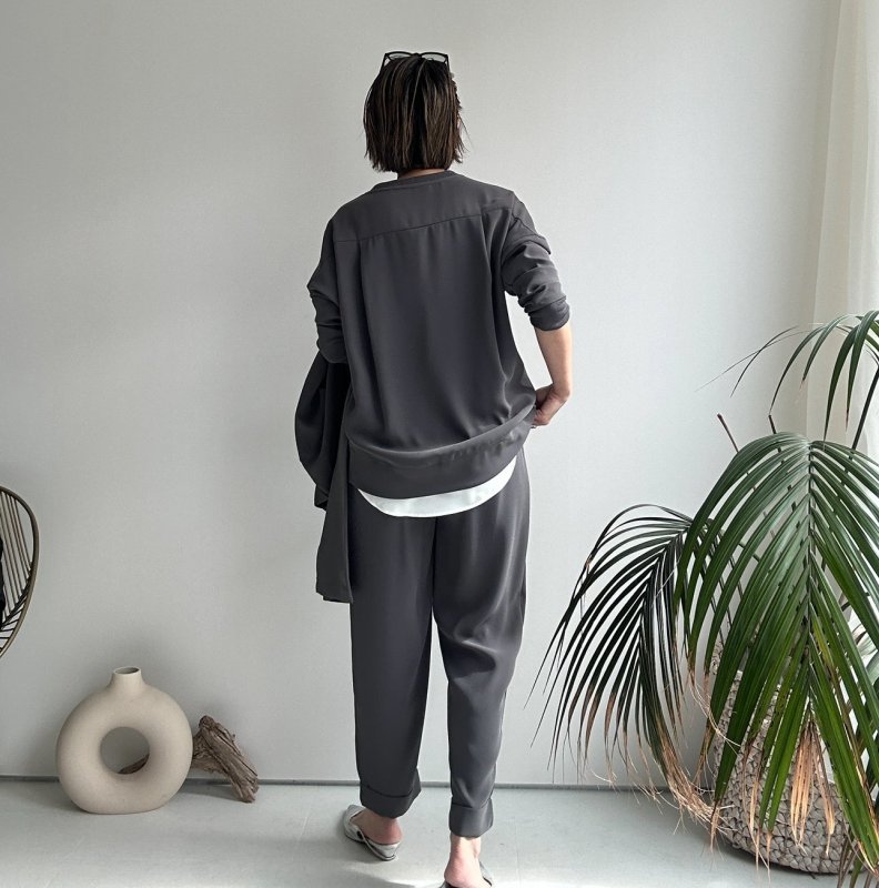 画像19: ●限定SALE●カーデライクオーバージャケットシリーズ●【LIVEご紹介アイテム】テーパードパンツ (19)