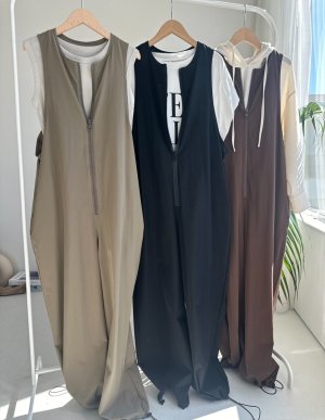 画像7: ●SALE●メーカー在庫限り●【3/31 LIVEアイテム】●ストレッチナイロンで伸縮性◎●ジップデザインオールインワン