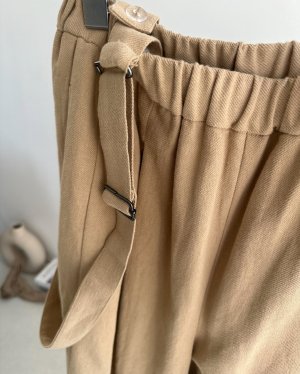 画像12: ●サロペとしてもパンツとしても使える◎【3/24 LIVEご紹介アイテム】●2wayリネンカーブサロペ