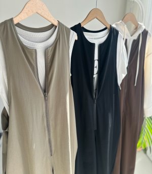 画像10: ●SALE●メーカー在庫限り●【3/31 LIVEアイテム】●ストレッチナイロンで伸縮性◎●ジップデザインオールインワン