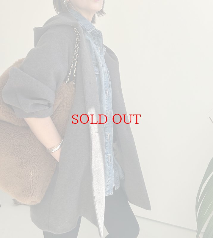 画像7: ● SALE●【LIVEご紹介アイテム】●ウールライクストレッチフーディコート (7)