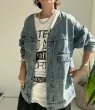 画像1: ●最終追加【1/28 LIVEご紹介アイテム】●ノーカラーデニムジャケット (1)