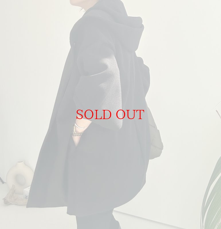 画像12: ● SALE●【LIVEご紹介アイテム】●ウールライクストレッチフーディコート (12)