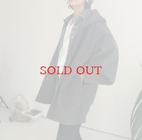 ● SALE●【LIVEご紹介アイテム】●ウールライクストレッチフーディコート