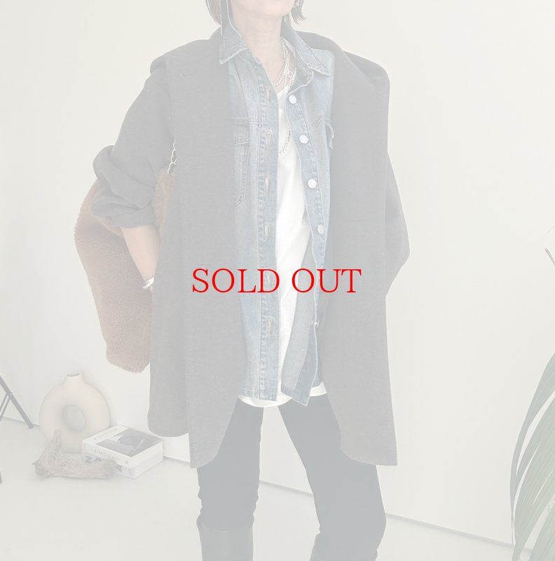 画像10: ● SALE●【LIVEご紹介アイテム】●ウールライクストレッチフーディコート (10)