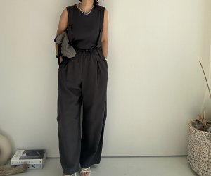 画像16: ●サロペとしてもパンツとしても使える◎【3/24 LIVEご紹介アイテム】●2wayリネンカーブサロペ