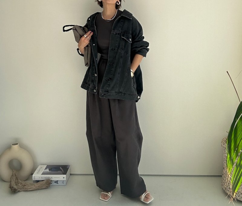 画像13: ●限定SALE●サロペとしてもパンツとしても使える◎【6/11LIVEアイテム】●2wayリネンカーブサロペ (13)