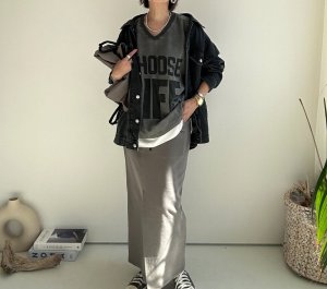 画像22: 【2/22 LIVEご紹介アイテム】美ライン!!大人のスエットスカート●スエットライクナロースカート