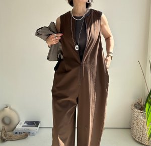 画像1: ●SALE●メーカー在庫限り●【3/31 LIVEアイテム】●ストレッチナイロンで伸縮性◎●ジップデザインオールインワン