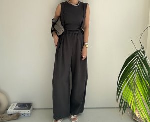 画像17: ●サロペとしてもパンツとしても使える◎【3/24 LIVEご紹介アイテム】●2wayリネンカーブサロペ