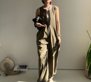 画像2: ●SALE●メーカー在庫限り●【3/31 LIVEアイテム】●ストレッチナイロンで伸縮性◎●ジップデザインオールインワン