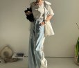 画像3: ●在庫限り●1日半のみの超短期販売●月曜朝9時まで●【6/6 LIVEご紹介アイテム】●美ライン!!履き心地楽ちん◎Wウエストドッキングデザインデニム