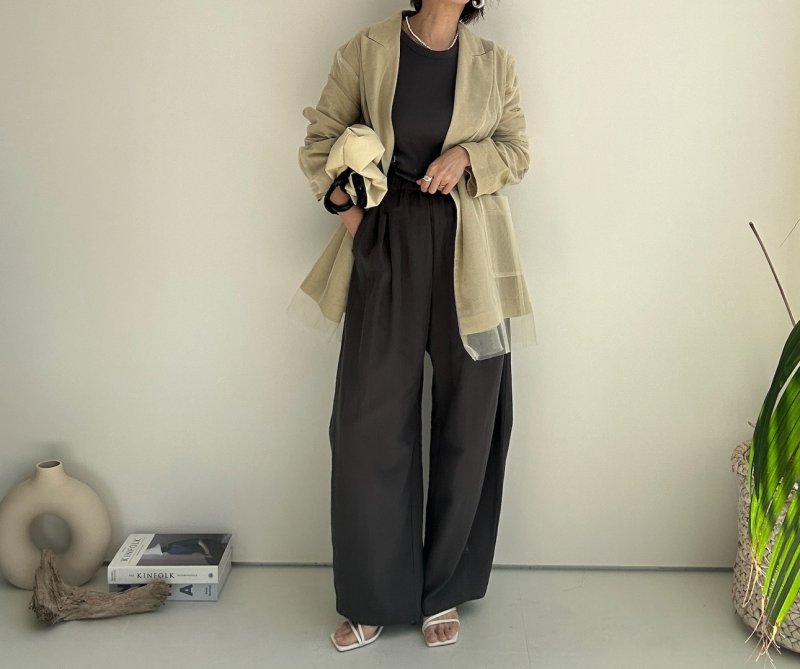 画像12: ●限定SALE●サロペとしてもパンツとしても使える◎【6/11LIVEアイテム】●2wayリネンカーブサロペ (12)