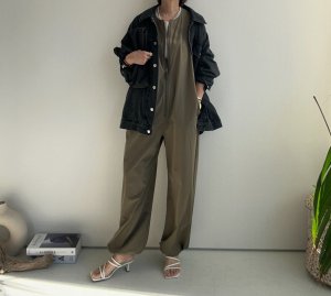 画像19: ●SALE●メーカー在庫限り●【3/31 LIVEアイテム】●ストレッチナイロンで伸縮性◎●ジップデザインオールインワン