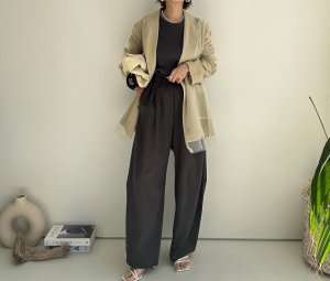 画像21: ●サロペとしてもパンツとしても使える◎【3/24 LIVEご紹介アイテム】●2wayリネンカーブサロペ