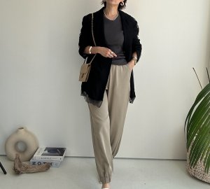 画像20: ●大人っぽとろみ素材と美シルエット●【3/24 LIVEご紹介アイテム】とろみジョガーパンツ