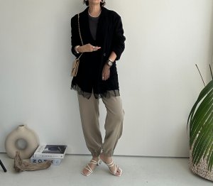 画像24: ●大人っぽとろみ素材と美シルエット●【3/24 LIVEご紹介アイテム】とろみジョガーパンツ