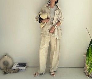 画像26: ●サロペとしてもパンツとしても使える◎【3/24 LIVEご紹介アイテム】●2wayリネンカーブサロペ