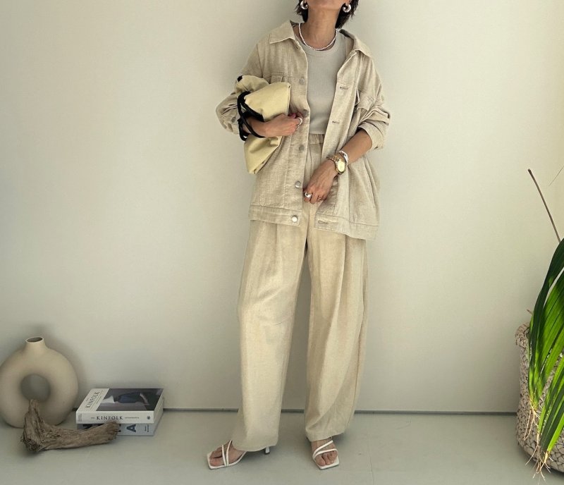 画像6: ●限定SALE●サロペとしてもパンツとしても使える◎【6/11LIVEアイテム】●2wayリネンカーブサロペ (6)