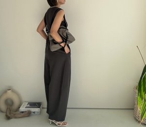 画像20: ●サロペとしてもパンツとしても使える◎【3/24 LIVEご紹介アイテム】●2wayリネンカーブサロペ