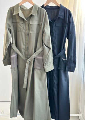 画像1: ●羽織としてもワンピとしても使える◎【LIVEご紹介アイテム】●ミリタリーシャツワンピ