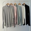 画像1: ●限定SALE●【LIVEアイテム】●必須アイテム!!見せられインナー◎伸びーる素材!裏起毛オフタートルトップス (1)