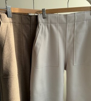 画像5: ●【LIVEご紹介アイテム】●ウールライクストレッチワイドパンツ