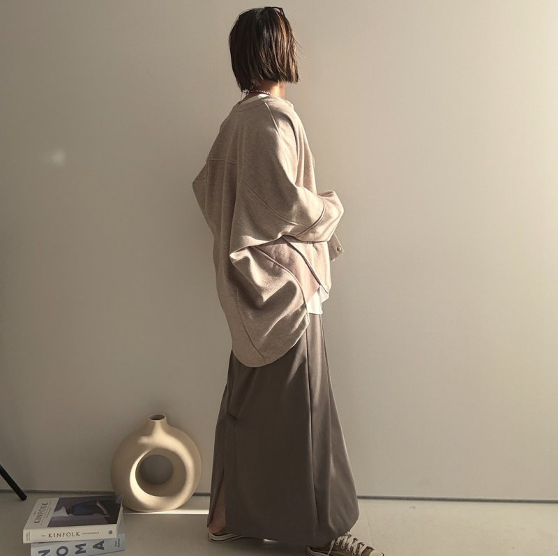 画像10: ●【LIVEご紹介アイテム】●ウールライクストレッチコクーンコート (10)