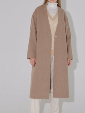 画像1: ◆1/5までの期間限定/数量限定SALE●【年末年始 LIVEご紹介アイテム】●セレモニーにもオススメ◎ノーカラーロングコート