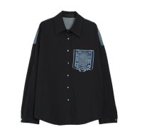 ●数量わずか‼︎●メーカー在庫限り【5/15 展示会LIVEご紹介アイテム】デニムドッキングシャツ