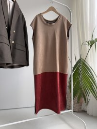 ⚫︎SALE⚫︎【LIVE ご紹介アイテム】パッチワークデザインスエードワンピ