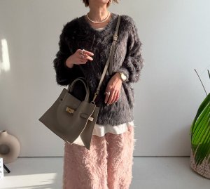 画像6: ●ゆるっと大人な雰囲気◎シャギーVネックニット【LIVEご紹介アイテム】