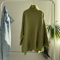 ● SALE●【 LIVEご紹介アイテム】●カーキタートルニット