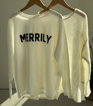 画像4: 【1/13 LIVEご紹介アイテム】●透かし編ニット&ロゴロンT(SARATと同生地)SET