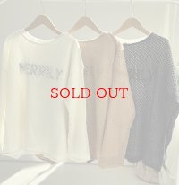 ●半額SALE●【12/25 LIVEアイテム】透かし編ニット＆ロゴロンT（SARATと同生地）SET