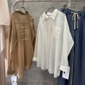 画像3: ●殴り書きバックロゴがオシャレ!!!【3/26 LIVEご紹介アイテム】●バックロゴシアーシャツ