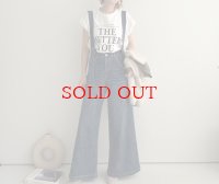 ●革命デニムシリーズ●【3/1 LIVEご紹介アイテム】●受注●取り外しOK！ワイドデニムサロペット