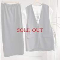 ●立体デザインがオシャレ●【3/12 LIVEご紹介アイテム】深Vドレープデザインベスト