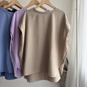 画像4: ●サラッと素材でデイリーにもお仕事にもオススメ【4/10 LIVEご紹介アイテム】タックショルダートップス