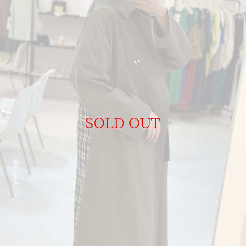 画像8: ●メーカー在庫残り僅か/期間限定掲載（完売カラーは再販なし）●チェックドッキングデザインコート (8)