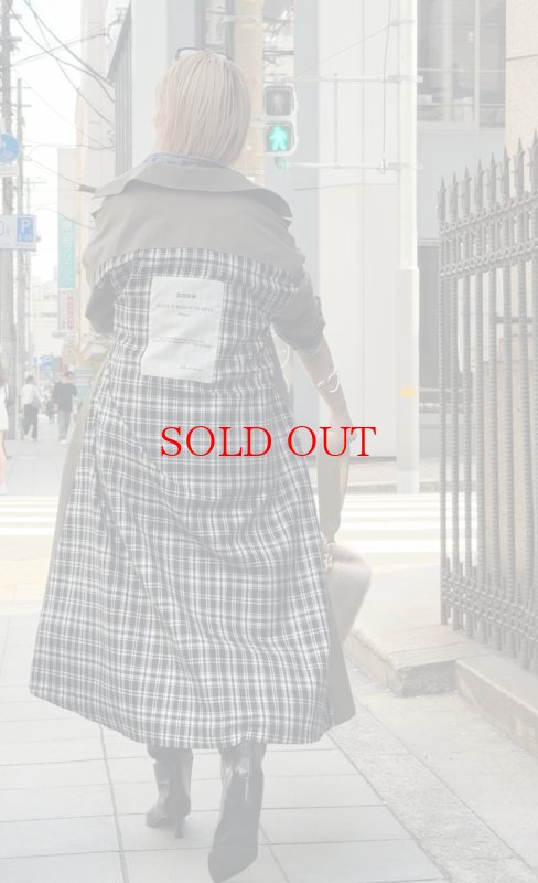 画像17: ●メーカー在庫残り僅か/期間限定掲載（完売カラーは再販なし）●チェックドッキングデザインコート (17)