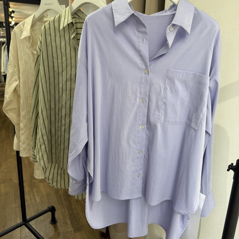 画像1:  限定SALE   【9/8メーカー潜入●数量限定！即納LIVE】  ヒヤシンスカラーオーバーシャツ (1)