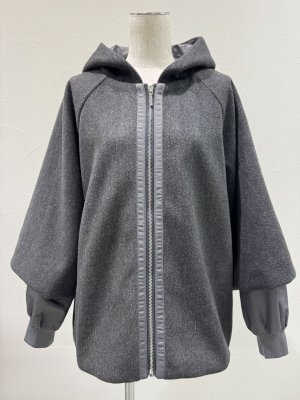 画像4: ●ご予約ポイント対象●ドッキングデザインがオシャレ【5/1 LIVE(4/18LIVEの続き)ご紹介アイテム】＜予約9月＞ドッキングデザインフードブルゾン