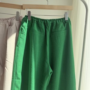 画像3: ●サラッと素材で真夏も穿ける◎【5/4 LIVEご紹介アイテム】●タックワイドパンツ（セットアップ可能）（メーカー確認後取り寄せ）