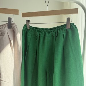 画像2: ●サラッと素材で真夏も穿ける◎【5/4 LIVEご紹介アイテム】●タックワイドパンツ（セットアップ可能）（メーカー確認後取り寄せ）