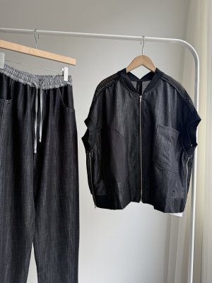 画像1: ●夏の羽織にも最適!!【5/6 LIVEご紹介アイテム】●メッシュドッキング半袖ブルゾン＜予約/5-6＞
